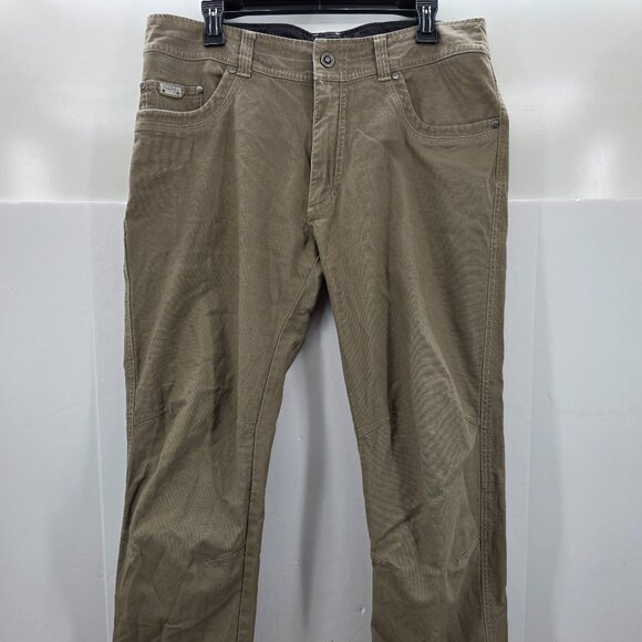 Kuhl Kanvus Jean Pants Mens 35x32 Brown Canvas Straight Fit Outdoor Style 5114 - Picture 1 of 16